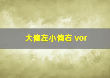 大偏左小偏右 vor